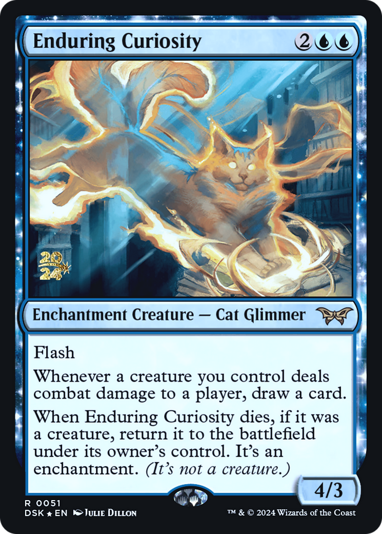 Enduring Curiosity (PDSK-51S) - Duskmourn: House of Horror Promos Foil - Premium MTG Single from Wizards of the Coast - Just $5.23! Shop now at Game Crave Tournament Store