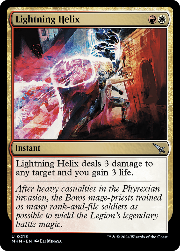 Lightning Helix (MKM-218) - Murders at Karlov Manor Foil - Premium MTG Single from Wizards of the Coast - Just $0.23! Shop now at Game Crave Tournament Store