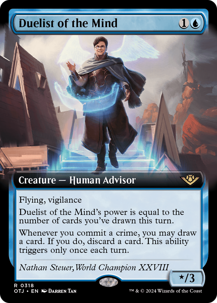 Duelist of the Mind (OTJ-318) - Outlaws of Thunder Junction: (Extended Art) Foil - Premium MTG Single from Wizards of the Coast - Just $0.43! Shop now at Game Crave Tournament Store