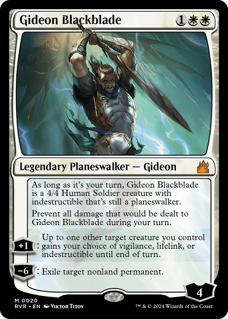 Gideon Blackblade (RVR-020) - Ravnica Remastered - Premium MTG Single from Wizards of the Coast - Just $0.77! Shop now at Game Crave Tournament Store