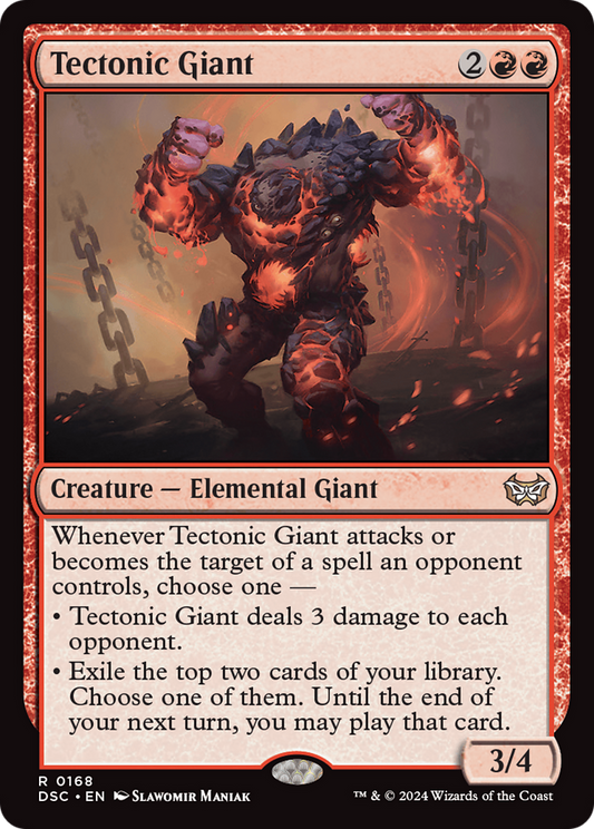 Tectonic Giant (DSC-168) - Duskmourn: House of Horror Commander - Premium MTG Single from Wizards of the Coast - Just $0.25! Shop now at Game Crave Tournament Store