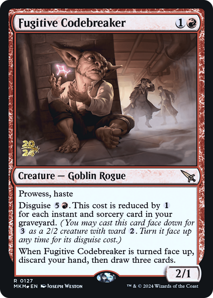 Fugitive Codebreaker (PMKM-127S) - Murders at Karlov Manor Promos Foil - Premium MTG Single from Wizards of the Coast - Just $0.74! Shop now at Game Crave Tournament Store