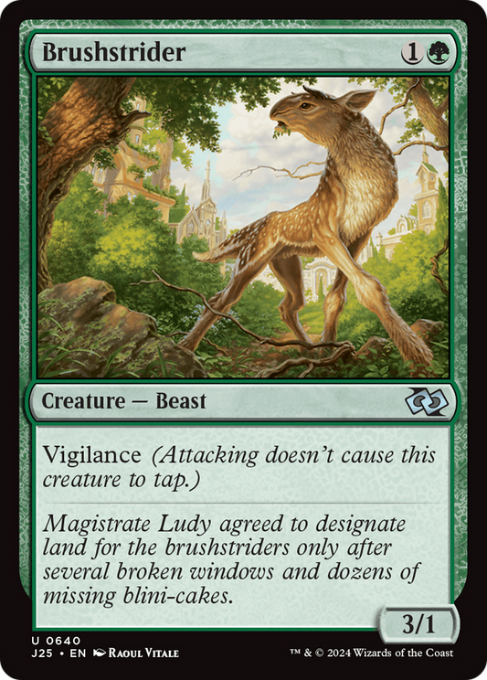Brushstrider (J25-640) - Foundations Jumpstart - Premium MTG Single from Wizards of the Coast - Just $0.25! Shop now at Game Crave Tournament Store