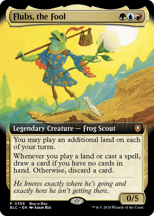 Flubs, the Fool (BLC-356) - Bloomburrow Commander: (Extended Art) Foil