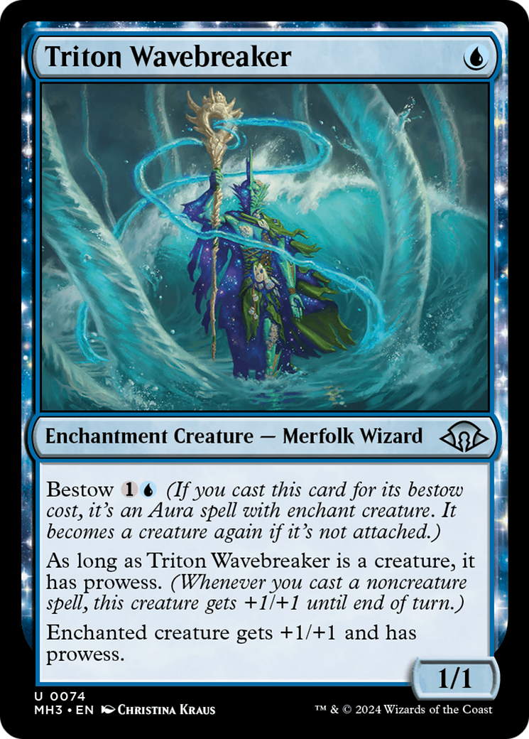 Triton Wavebreaker (MH3-074) - Modern Horizons 3 - Premium MTG Single from Wizards of the Coast - Just $0.25! Shop now at Game Crave Tournament Store