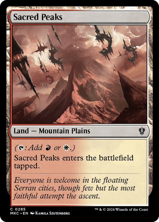 Sacred Peaks (MKC-285) - Murders at Karlov Manor Commander - Premium MTG Single from Wizards of the Coast - Just $0.23! Shop now at Game Crave Tournament Store