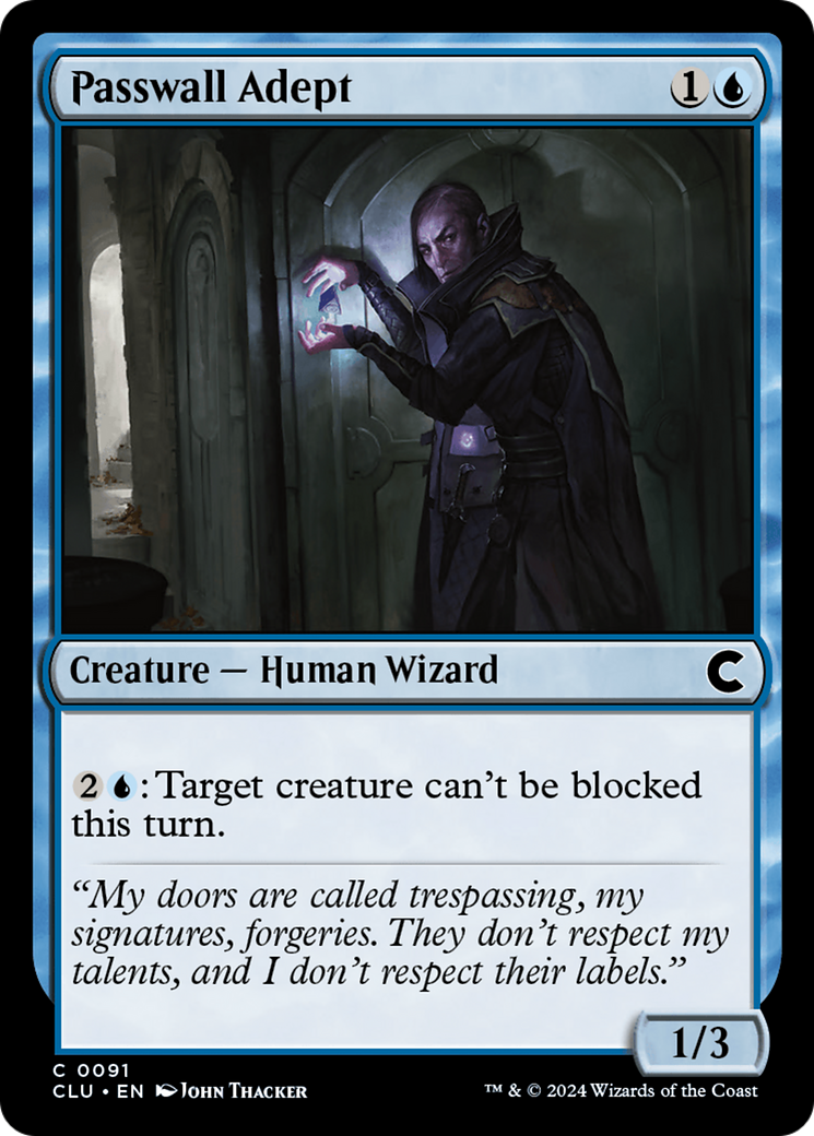 Passwall Adept (CLU-091) - Ravnica: Clue Edition - Premium MTG Single from Wizards of the Coast - Just $0.25! Shop now at Game Crave Tournament Store