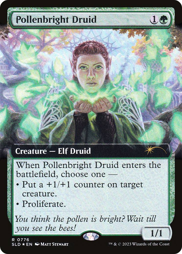 Pollenbright Druid (SLD-776) - Secret Lair Drop: (Extended Art) Foil - Premium MTG Single from Wizards of the Coast - Just $0.41! Shop now at Game Crave Tournament Store