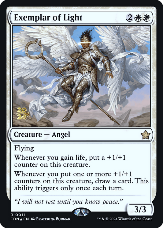 Exemplar of Light (PRE-11S) - Foundations Promos Foil - Premium MTG Single from Wizards of the Coast - Just $0.78! Shop now at Game Crave Tournament Store