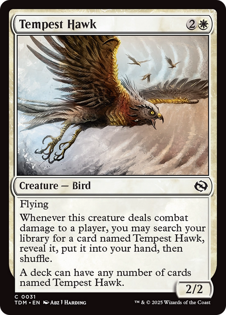 Tempest Hawk (TDM-031) - Tarkir: Dragonstorm Foil - Premium MTG Single from Wizards of the Coast - Just $0.22! Shop now at Game Crave Tournament Store
