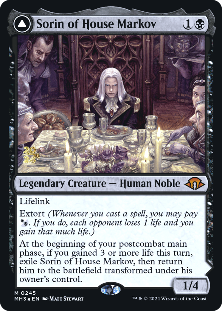 Sorin of House Markov // Sorin, Ravenous Neonate (PMH3-245S) - Modern Horizons 3 Promos Foil - Premium MTG Single from Wizards of the Coast - Just $6.99! Shop now at Game Crave Tournament Store