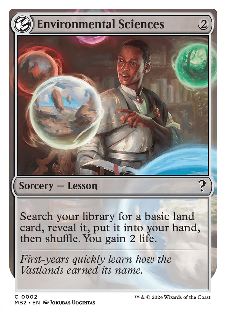 Environmental Sciences (MB2-002) - Mystery Booster 2: (lesson) - Premium MTG Single from Wizards of the Coast - Just $0.26! Shop now at Game Crave Tournament Store
