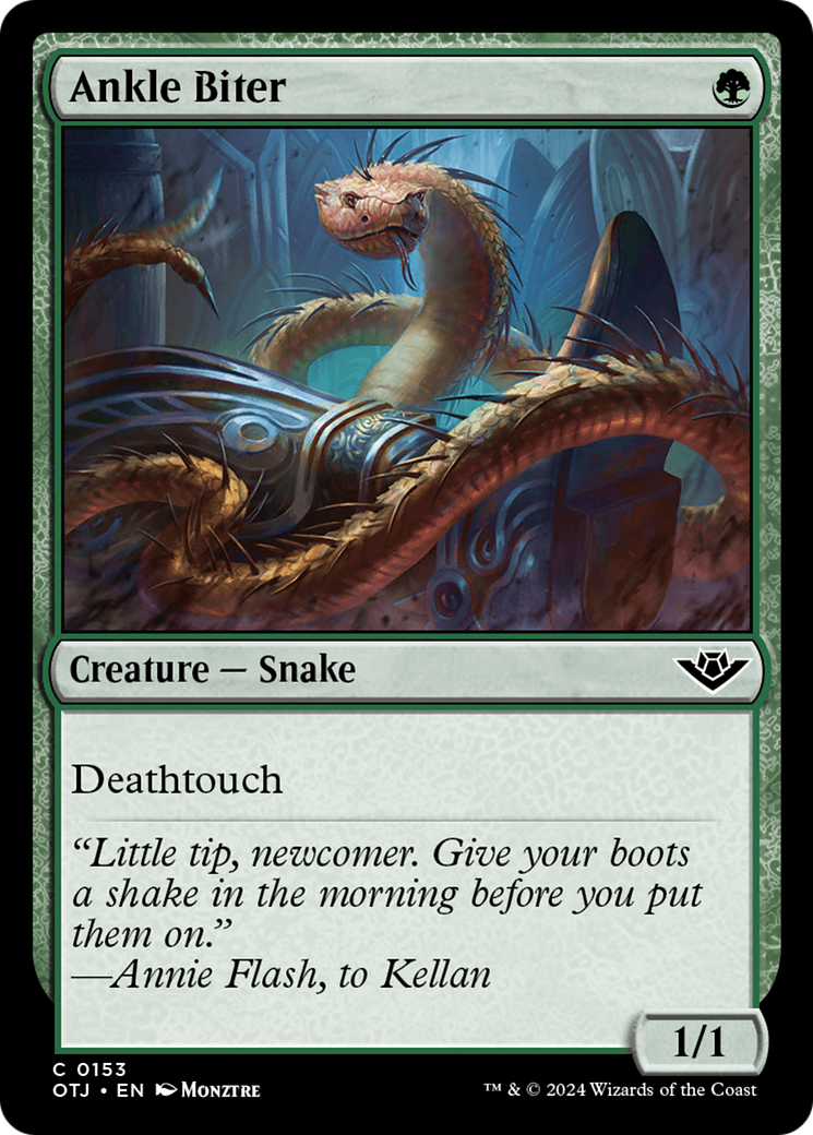 Ankle Biter (OTJ-153) - Outlaws of Thunder Junction - Premium MTG Single from Wizards of the Coast - Just $0.25! Shop now at Game Crave Tournament Store