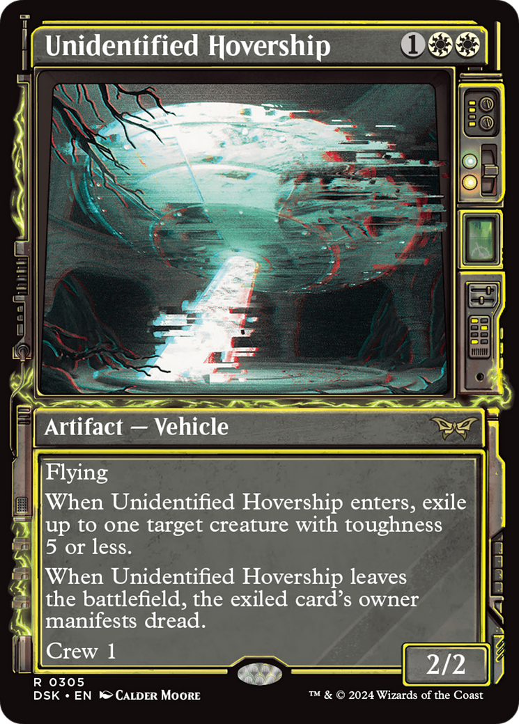 Unidentified Hovership (DSK-305) - Duskmourn: House of Horror: (Showcase) Foil - Premium MTG Single from Wizards of the Coast - Just $0.42! Shop now at Game Crave Tournament Store