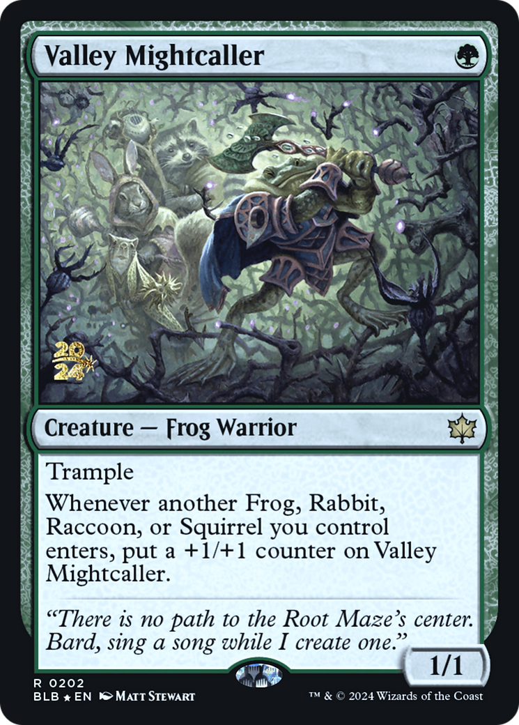 Valley Mightcaller (PBLB-202S) - Bloomburrow Promos Foil - Premium MTG Single from Wizards of the Coast - Just $0.95! Shop now at Game Crave Tournament Store