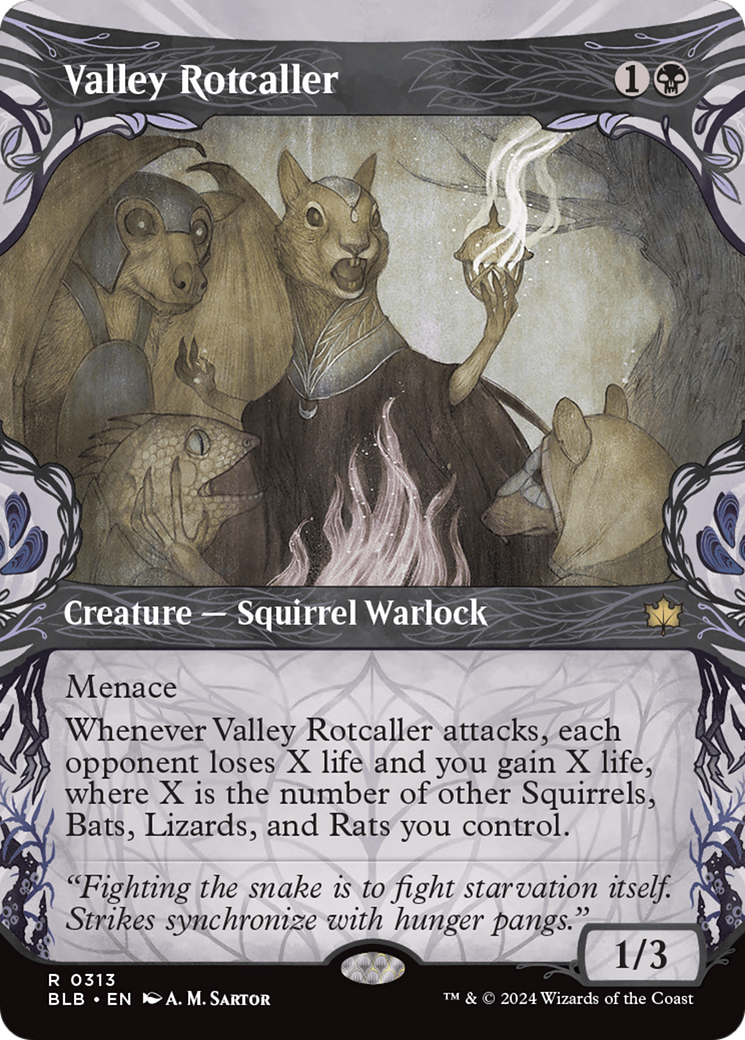 Valley Rotcaller (BLB-313) - Bloomburrow: (Showcase) - Premium MTG Single from Wizards of the Coast - Just $1.26! Shop now at Game Crave Tournament Store