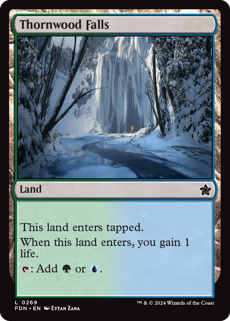 Thornwood Falls (FDN-269) - Foundations - Premium MTG Single from Wizards of the Coast - Just $0.25! Shop now at Game Crave Tournament Store