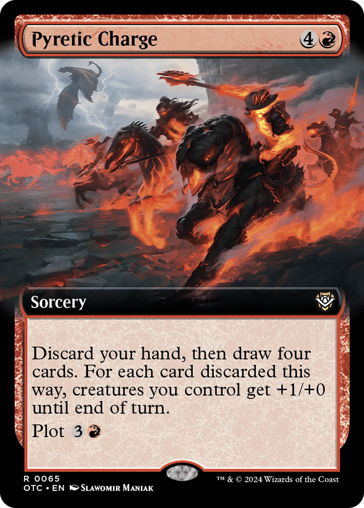 Pyretic Charge (OTC-065) - Outlaws of Thunder Junction Commander: (Extended Art) - Premium MTG Single from Wizards of the Coast - Just $0.25! Shop now at Game Crave Tournament Store