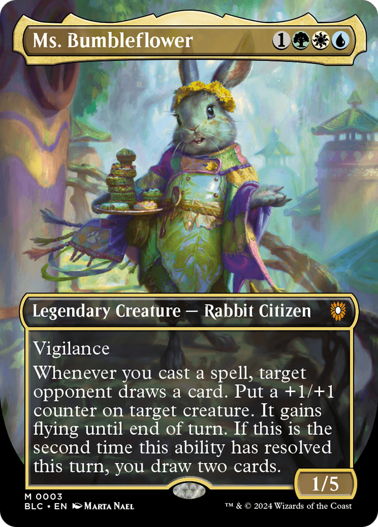 Ms. Bumbleflower (BLC-003) - Bloomburrow Commander (Borderless) - Premium MTG Single from Wizards of the Coast - Just $1.55! Shop now at Game Crave Tournament Store