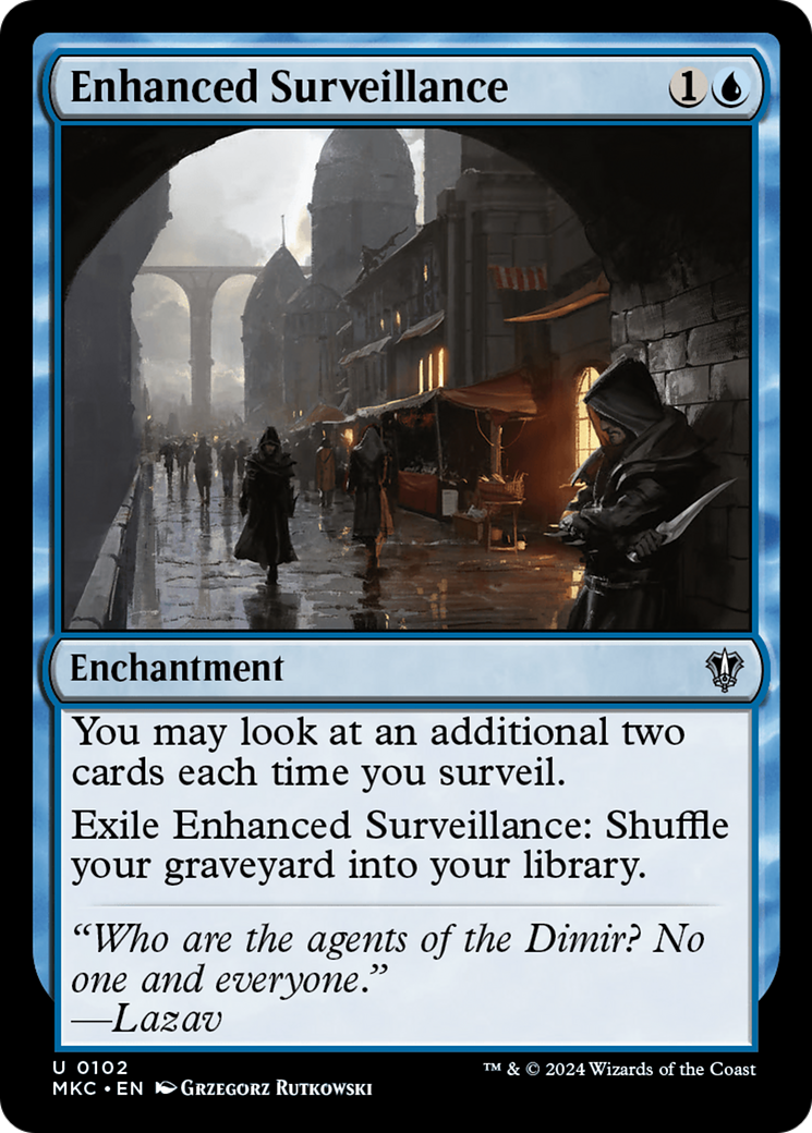 Enhanced Surveillance (MKC-102) - Murders at Karlov Manor Commander - Premium MTG Single from Wizards of the Coast - Just $0.26! Shop now at Game Crave Tournament Store