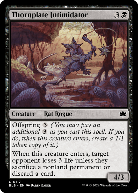 Thornplate Intimidator (BLB-117) - Bloomburrow Foil - Premium MTG Single from Wizards of the Coast - Just $0.25! Shop now at Game Crave Tournament Store