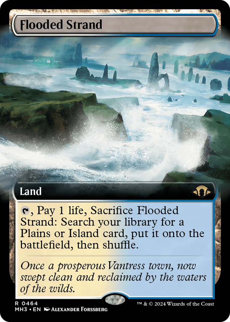 Flooded Strand (MH3-464) - Modern Horizons 3: (Extended Art) Foil - Premium MTG Single from Wizards of the Coast - Just $14.78! Shop now at Game Crave Tournament Store
