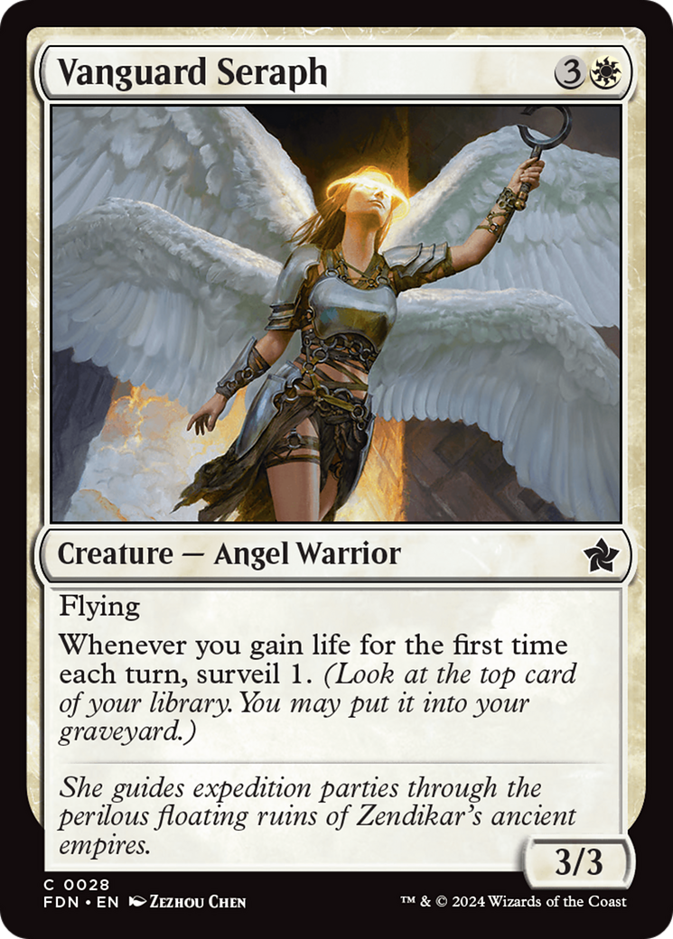 Vanguard Seraph (FDN-028) - Foundations - Premium MTG Single from Wizards of the Coast - Just $0.25! Shop now at Game Crave Tournament Store