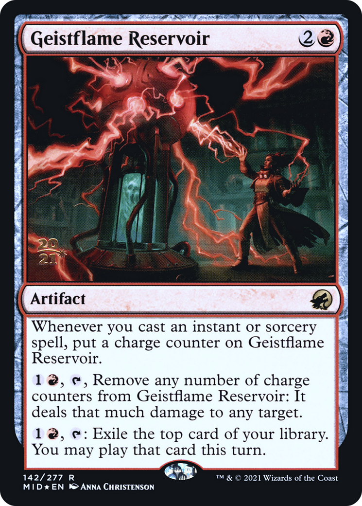 Geistflame Reservoir (PMID-142S) - Innistrad: Midnight Hunt Promos Foil - Premium MTG Single from Wizards of the Coast - Just $0.08! Shop now at Game Crave Tournament Store