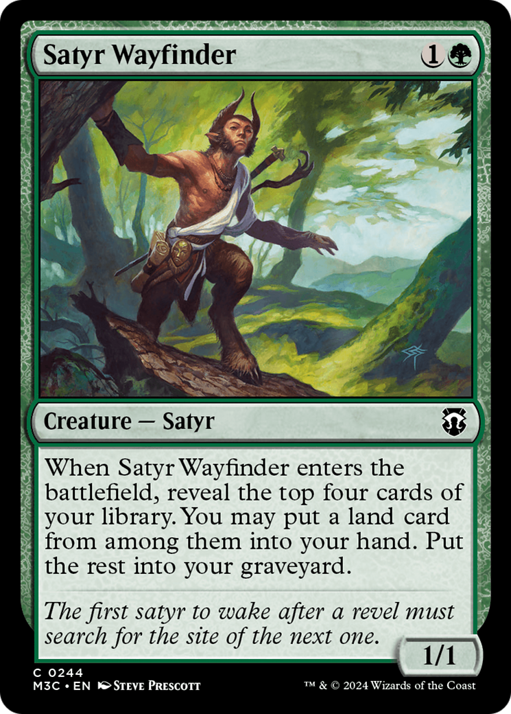 Satyr Wayfinder (M3C-244) - Modern Horizons 3 Commander - Premium MTG Single from Wizards of the Coast - Just $0.25! Shop now at Game Crave Tournament Store