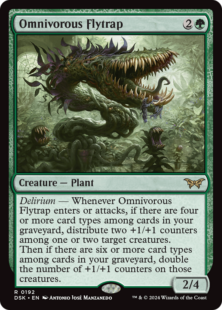 Omnivorous Flytrap (DSK-192) - Duskmourn: House of Horror - Premium MTG Single from Wizards of the Coast - Just $0.26! Shop now at Game Crave Tournament Store