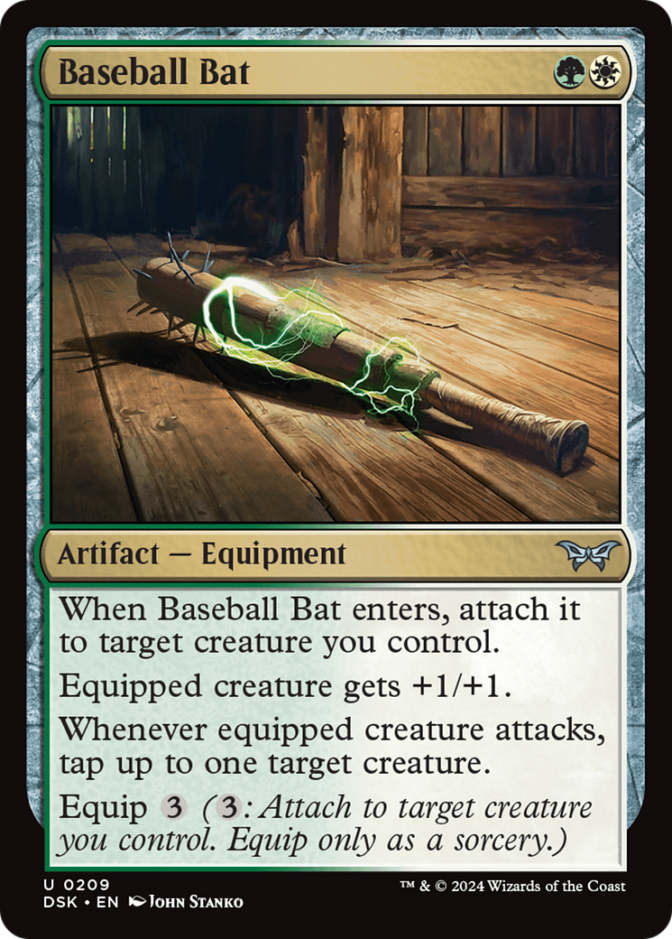 Baseball Bat (DSK-209) - Duskmourn: House of Horror Foil - Premium MTG Single from Wizards of the Coast - Just $0.25! Shop now at Game Crave Tournament Store
