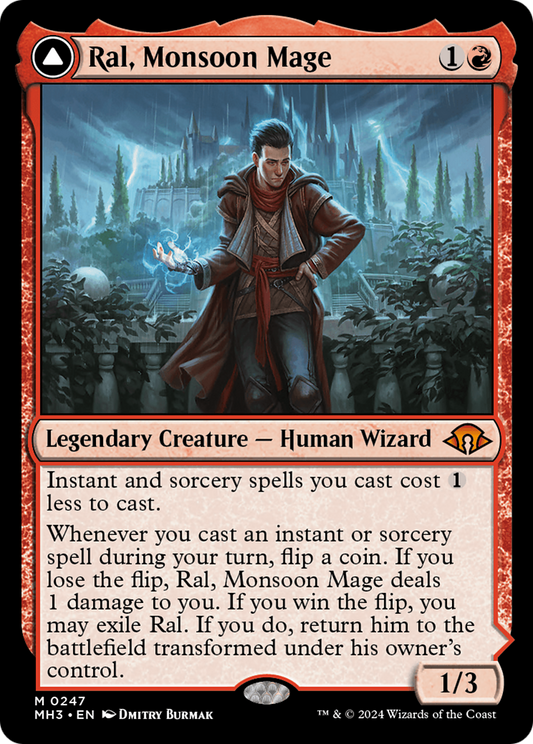 Ral, Monsoon Mage // Ral, Leyline Prodigy (MH3-247) - Modern Horizons 3 - Premium MTG Single from Wizards of the Coast - Just $3.54! Shop now at Game Crave Tournament Store
