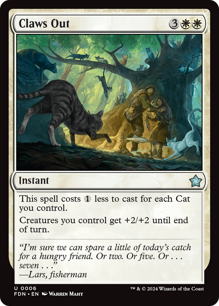 Claws Out (FDN-006) - Foundations Foil - Premium MTG Single from Wizards of the Coast - Just $0.25! Shop now at Game Crave Tournament Store