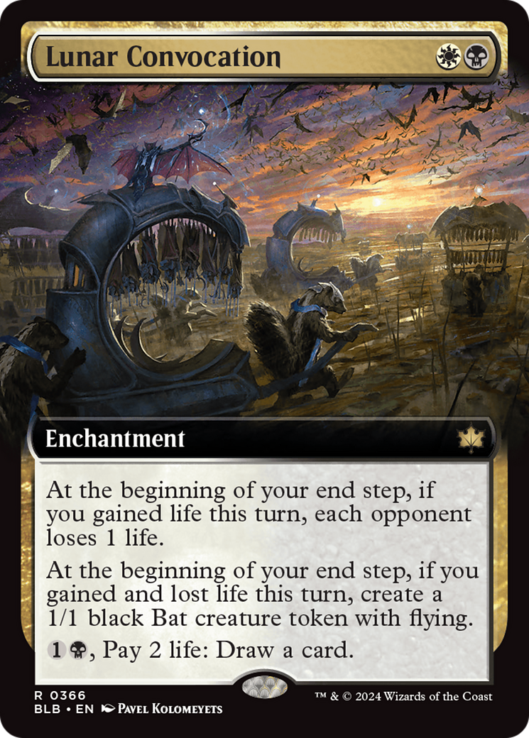 Lunar Convocation (BLB-366) - Bloomburrow: (Extended Art) - Premium MTG Single from Wizards of the Coast - Just $0.85! Shop now at Game Crave Tournament Store