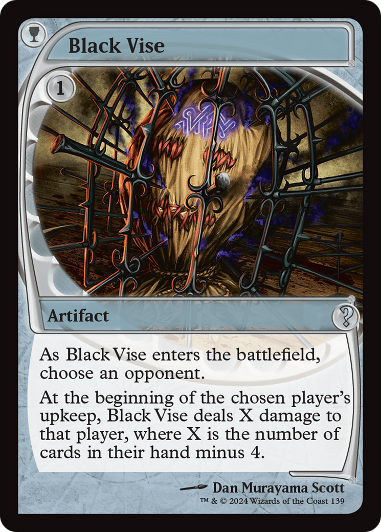 Black Vise (MB2-139) - Mystery Booster 2 - Premium MTG Single from Wizards of the Coast - Just $0.45! Shop now at Game Crave Tournament Store