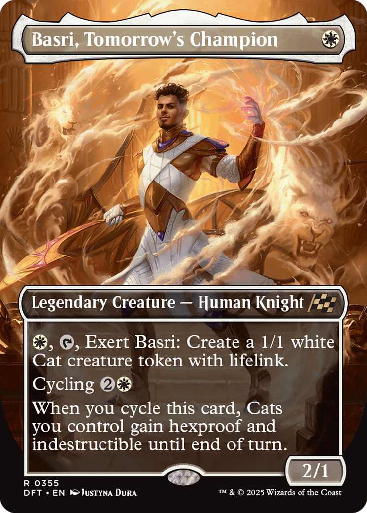 Basri, Tomorrow's Champion (Borderless) (DFT-355) - Aetherdrift - Premium MTG Single from Wizards of the Coast - Just $0.08! Shop now at Game Crave Tournament Store