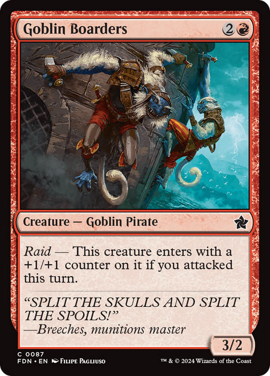 Goblin Boarders (FDN-087) - Foundations - Premium MTG Single from Wizards of the Coast - Just $0.25! Shop now at Game Crave Tournament Store