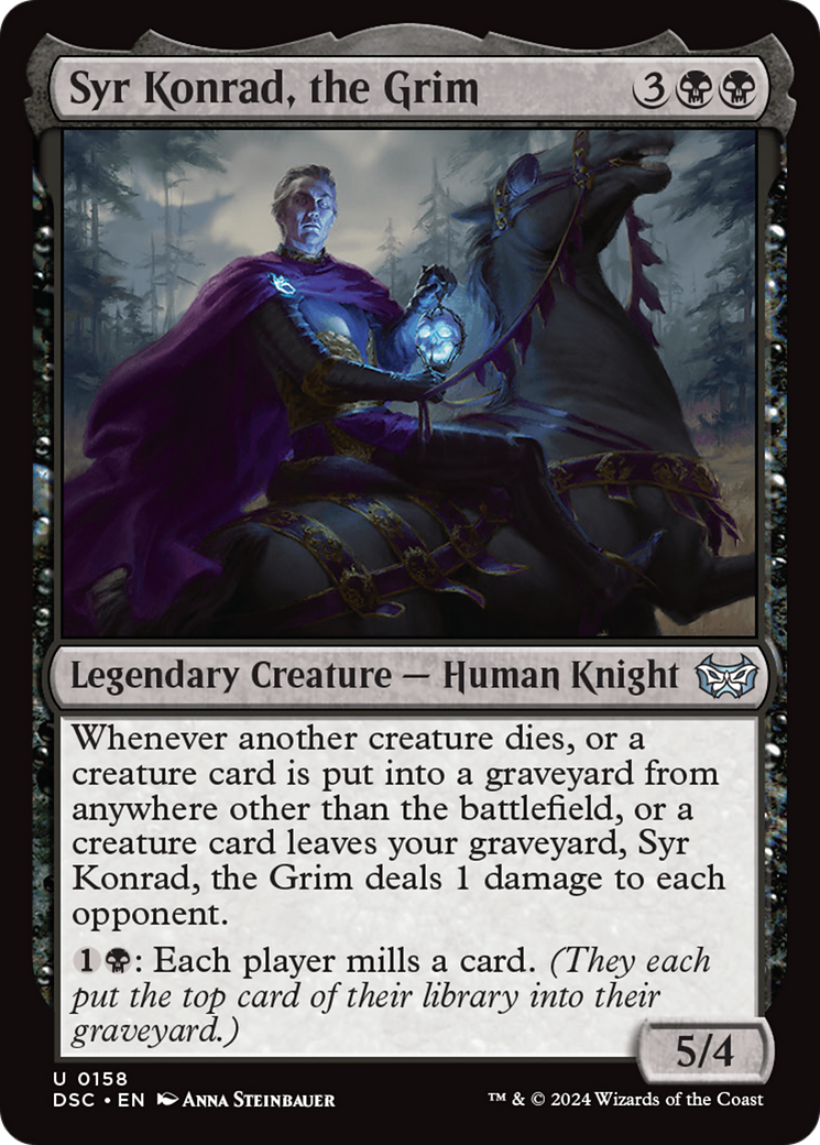 Syr Konrad, the Grim (DSC-158) - Duskmourn: House of Horror Commander - Premium MTG Single from Wizards of the Coast - Just $0.41! Shop now at Game Crave Tournament Store