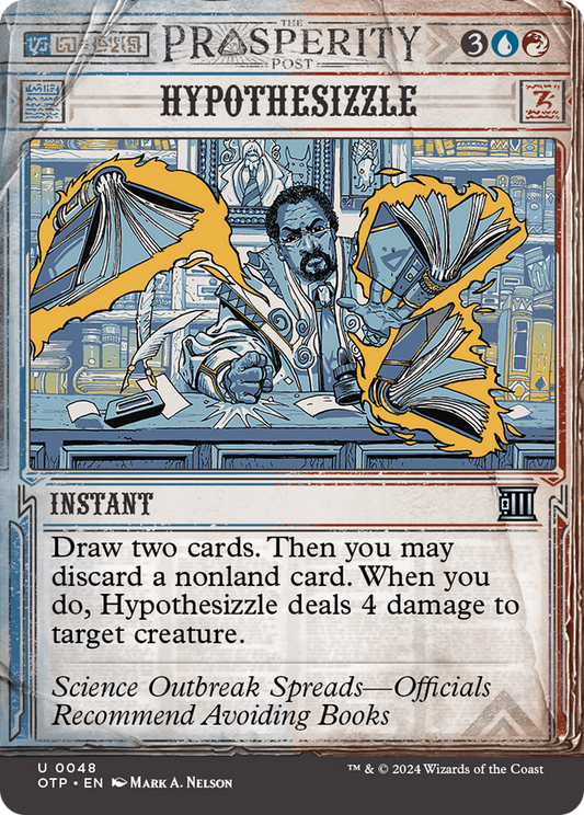 Hypothesizzle (OTP-048) - Breaking News: (Showcase) (Borderless) - Premium MTG Single from Wizards of the Coast - Just $0.25! Shop now at Game Crave Tournament Store