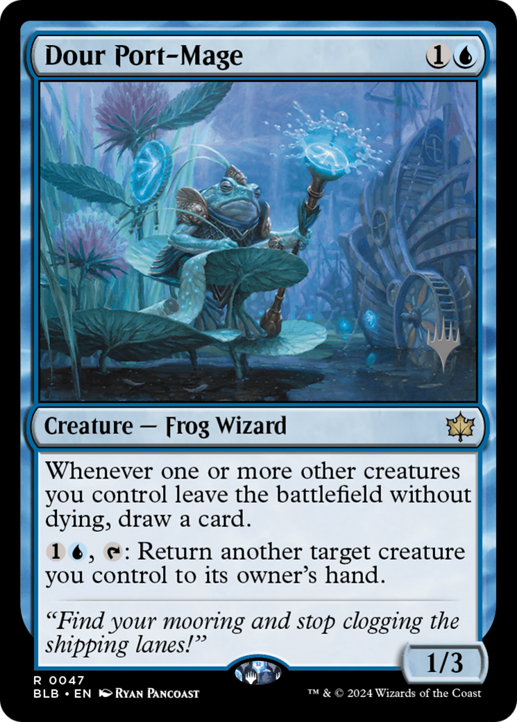 Dour Port-Mage (PBLB-47P) - Bloomburrow Promos - Premium MTG Single from Wizards of the Coast - Just $1.82! Shop now at Game Crave Tournament Store