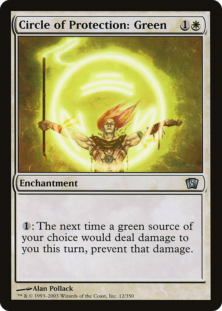 Circle of Protection: Green (8ED-12★) - 8th Edition Foil
