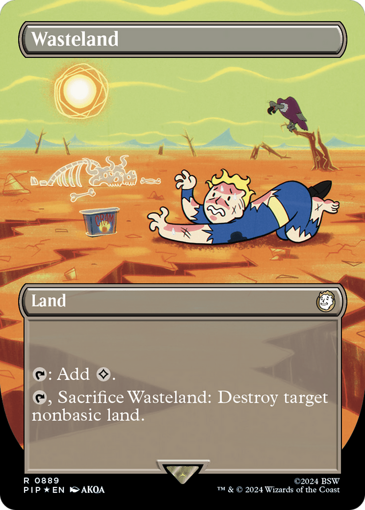 Wasteland (PIP-889) - Fallout (Borderless) - Premium MTG Single from Wizards of the Coast - Just $42.93! Shop now at Game Crave Tournament Store