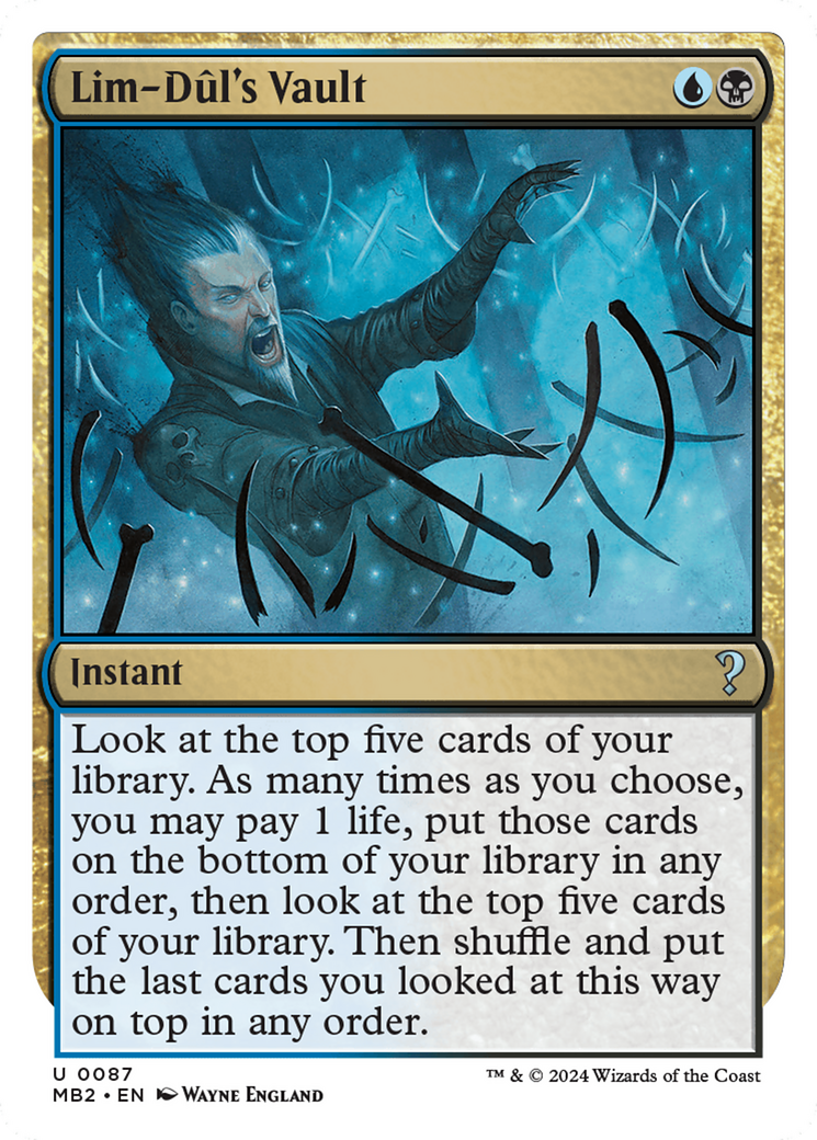 Lim-Dûl's Vault (MB2-087) - Mystery Booster 2 - Premium MTG Single from Wizards of the Coast - Just $1.74! Shop now at Game Crave Tournament Store