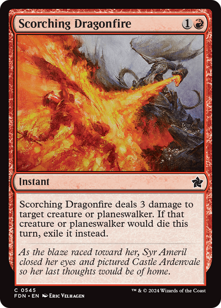 Scorching Dragonfire (FDN-545) - Foundations - Premium MTG Single from Wizards of the Coast - Just $0.59! Shop now at Game Crave Tournament Store