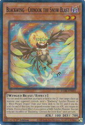Blackwing - Chinook the Snow Blast (DABL-EN003) - Darkwing Blast 1st Edition - Premium Yugioh Single from Konami - Just $0.25! Shop now at Game Crave Tournament Store