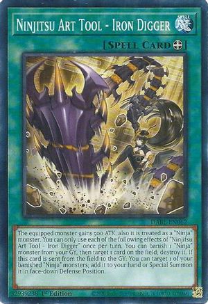 Ninjitsu Art Tool - Iron Digger (DABL-EN062) - Darkwing Blast 1st Edition - Premium Yugioh Single from Konami - Just $0.25! Shop now at Game Crave Tournament Store