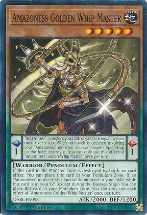 Amazoness Golden Whip Master (DABL-EN093) - Darkwing Blast 1st Edition - Premium Yugioh Single from Konami - Just $0.25! Shop now at Game Crave Tournament Store