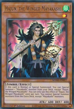 Hajun, the Winged Mayakashi (MAMA-EN017) - Magnificent Mavens 1st Edition - Premium Yugioh Single from Konami - Just $0.25! Shop now at Game Crave Tournament Store