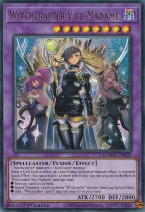 Witchcrafter Vice-Madame (MAMA-EN020) - Magnificent Mavens 1st Edition - Premium Yugioh Single from Konami - Just $0.25! Shop now at Game Crave Tournament Store