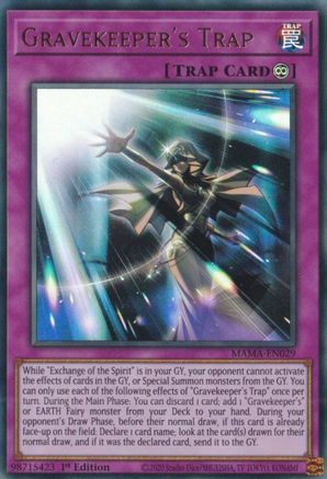 Gravekeeper's Trap (MAMA-EN029) - Magnificent Mavens 1st Edition - Premium Yugioh Single from Konami - Just $0.25! Shop now at Game Crave Tournament Store